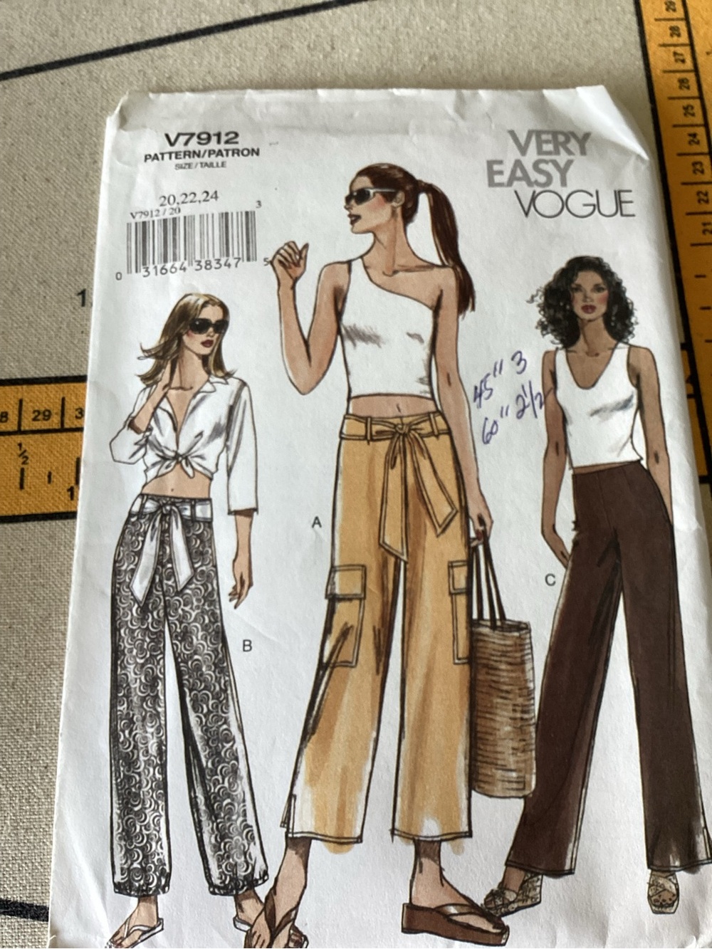 Vogue Wide-Leg & Cargo Pants Pattern